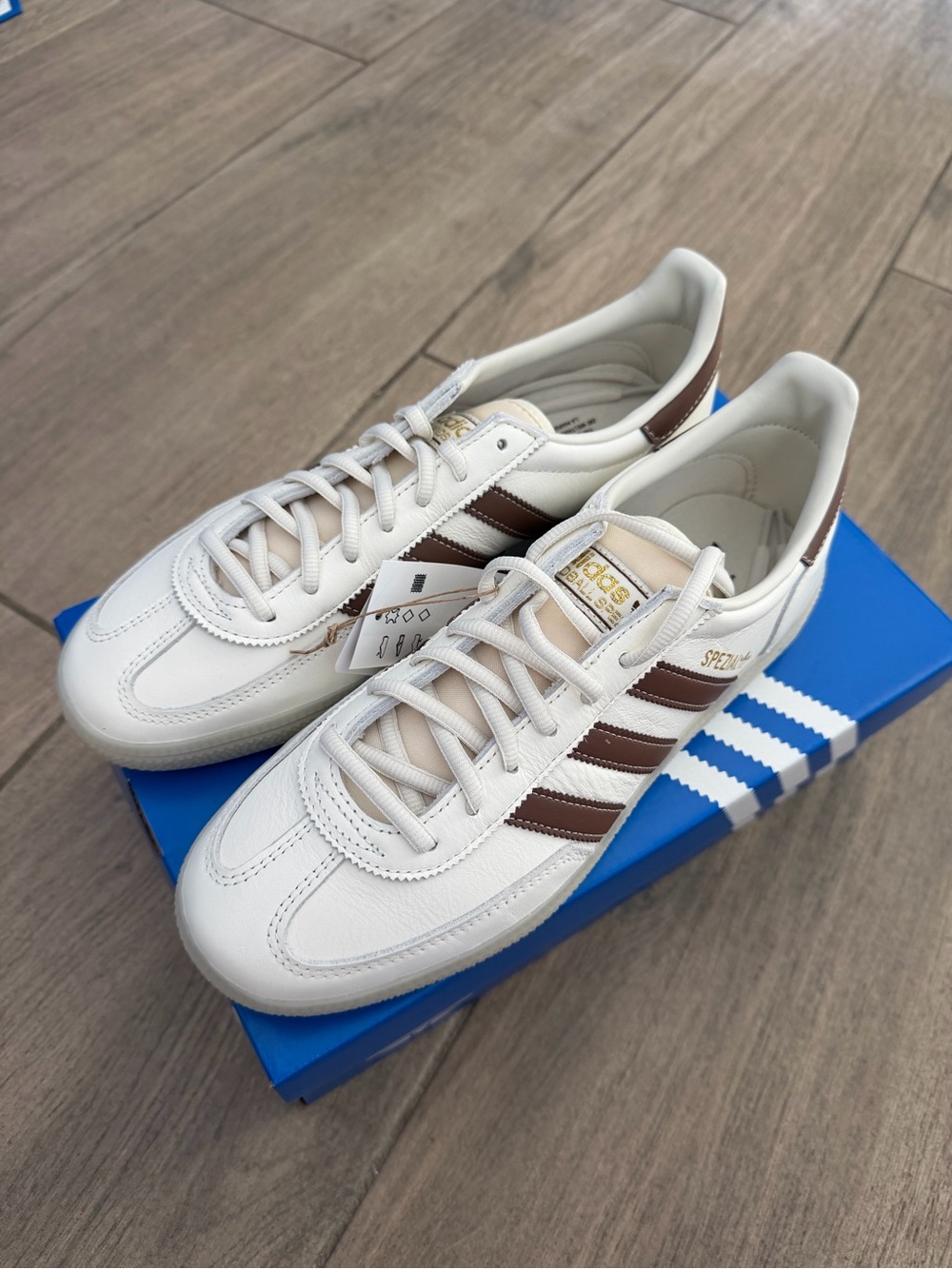 adidas Men’s Originals SPZL Classic Sneakers - White & Brown